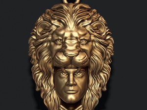 Man lion pendant 3D 프린트 모델