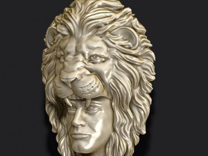 Man lion pendant 3D 프린트 모델