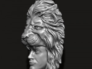 Man lion pendant 3D 프린트 모델