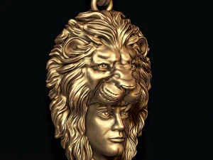 Man lion pendant 3D Print Model