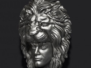 Man lion pendant 3D 프린트 모델