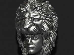 Man lion pendant 3D Print Model