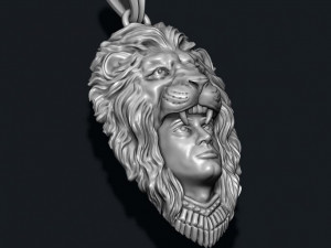 Man lion pendant 3D 프린트 모델
