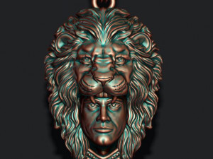 Man lion pendant 3D 프린트 모델