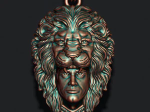 Man lion pendant 3D Print Model