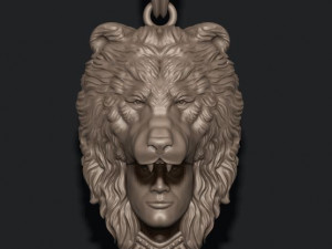 Man bear pendant 3Dプリントモデル