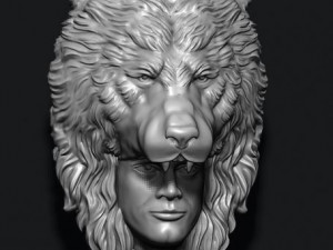 Man bear pendant 3Dプリントモデル