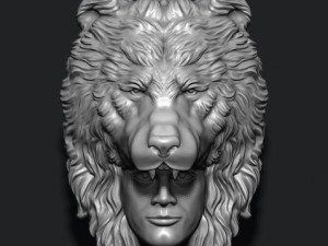 Man bear pendant 3Dプリントモデル