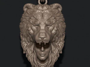 Girl bear pendant 3D Print Model