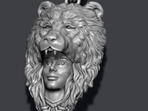 Girl bear pendant 3D Print Model