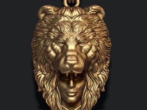 Girl bear pendant 3D Print Model