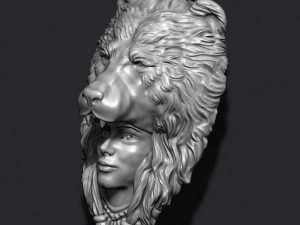 Girl bear pendant 3D Print Model