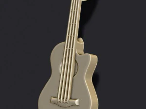 Classic acoustic guitar pendant 3D Print Model