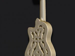 Classic acoustic guitar pendant 3D Print Model