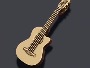 Classic acoustic guitar pendant 3D प्रिंट मॉडल