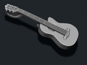 Classic acoustic guitar pendant 3D प्रिंट मॉडल