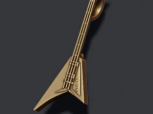 Electric guitar pendant 3D Print Model