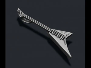 Electric guitar pendant 3D Print Model