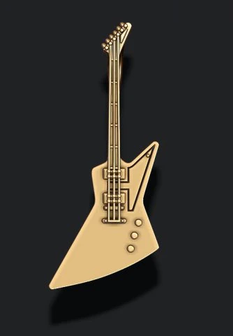 Electric guitar pendant 3D Print Model .c4d .max .obj .3ds .fbx .stl .blend 