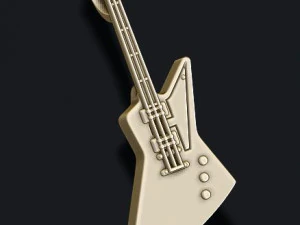 Electric guitar pendant 3D Print Model