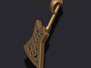 Electric guitar pendant 3D Print Model