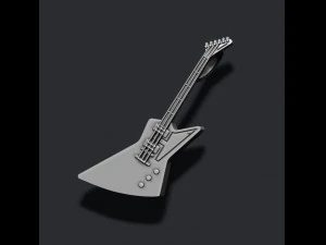 Electric guitar pendant 3D Print Model