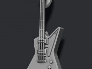 Electric guitar pendant Modèles 3D en vedette