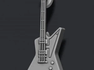 Electric guitar pendant 3D Print Model