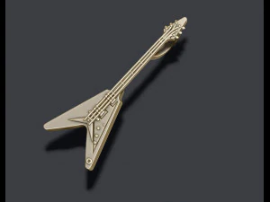 Electric guitar pendant 3D Print Model