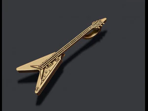 Electric guitar pendant 3D Print Model