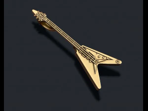 Electric guitar pendant 3D Print Model