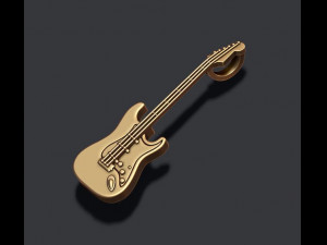 Electric guitar pendant Modello di stampa 3D