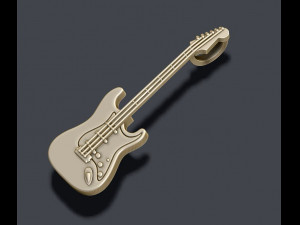 Electric guitar pendant Modello di stampa 3D