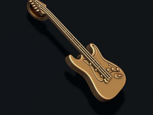 Electric guitar pendant Modello di stampa 3D