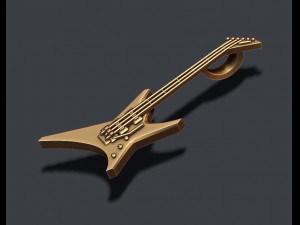 Electric guitar pendant 3D Print Model