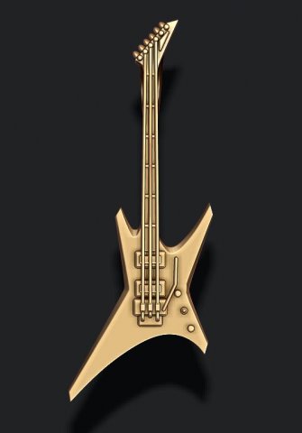 Electric guitar pendant 3D Print Model .c4d .max .obj .3ds .fbx .stl .blend 