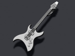Electric guitar pendant Modèles 3D en vedette