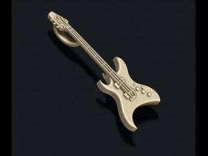 Electric guitar pendant 3D Print Model