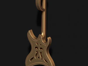 Electric guitar pendant 3D Print Model