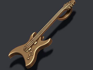 Electric guitar pendant 3D Print Model