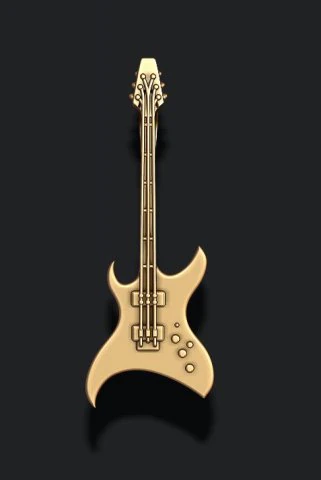 Electric guitar pendant 3D Print Model .c4d .max .obj .3ds .fbx .stl .blend