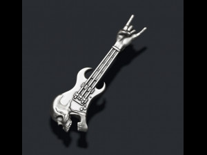 Skull guitar pendant 3D Print Model
