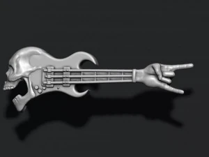 Skull guitar pendant 3D Print Model