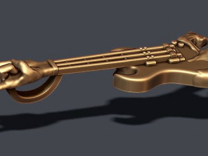 Skull guitar pendant 3D Print Model