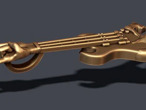 Skull guitar pendant 3D Print Model
