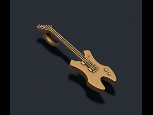 Electric guitar pendant Modèles 3D en vedette