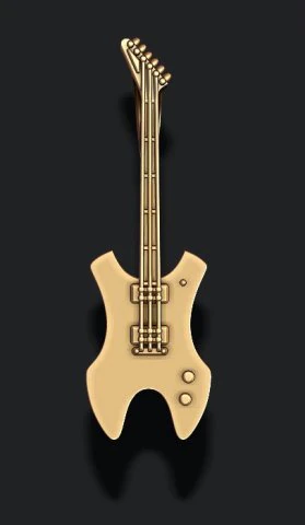 Electric guitar pendant 3D Print Model .c4d .max .obj .3ds .fbx .stl .blend 