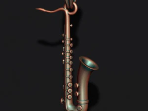 Saxophone pendant 3D Print Model