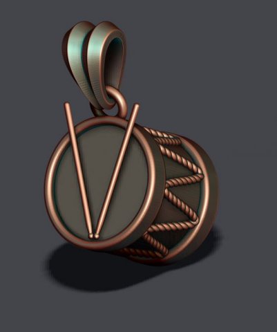 Drum pendant 3D Принт Модель .c4d .max .obj .3ds .fbx .stl .blend 