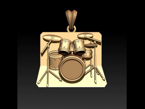 Drum pendant 3D Print Model